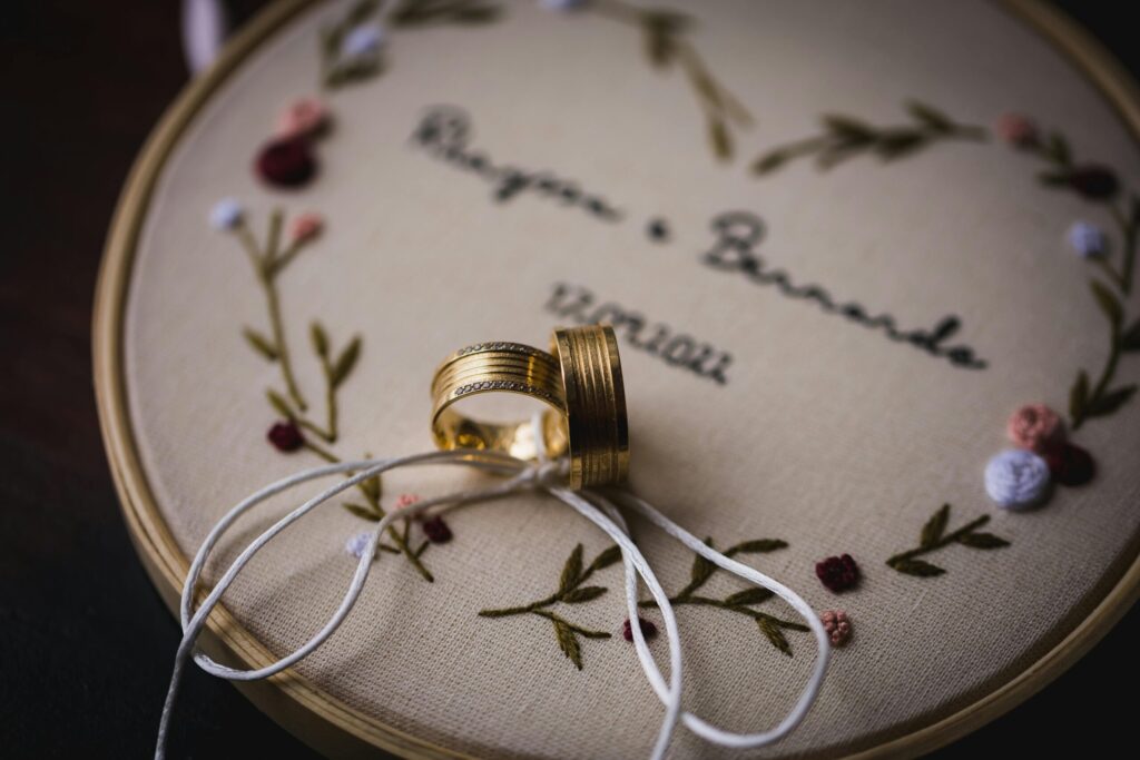 Porte-alliance brodé - Maison Inked Caps Harmony